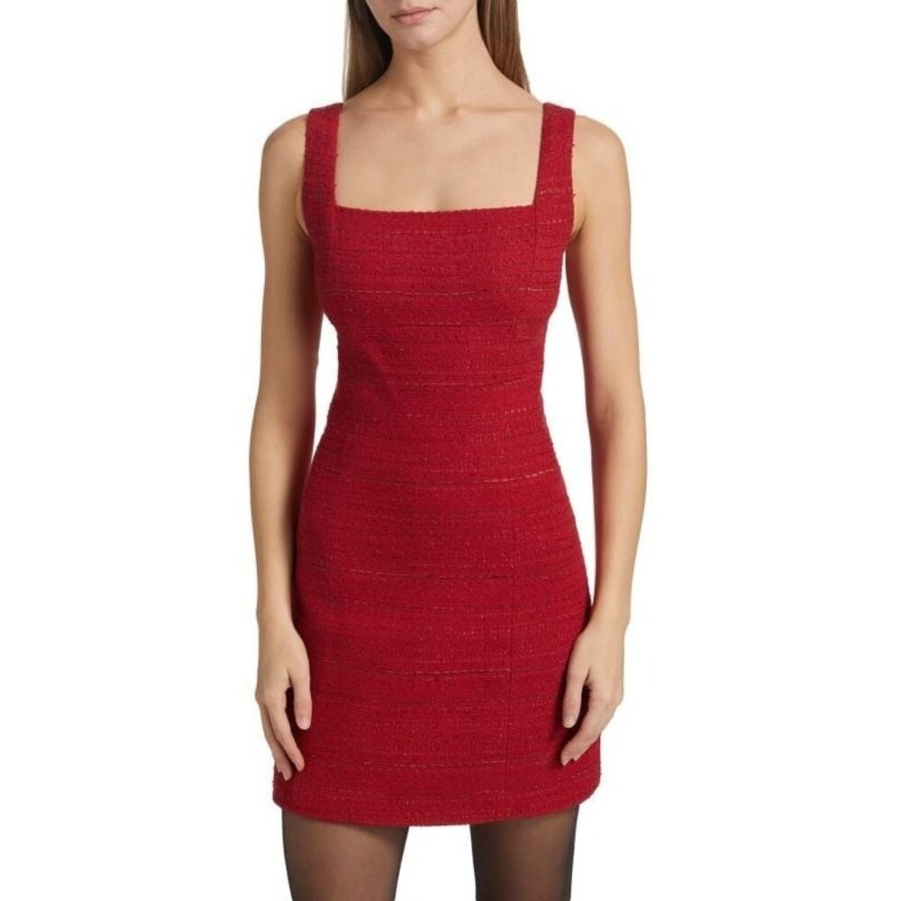 Kobi Halperin Red Rue Tweed Mini Dress NWT $598, Size 4
